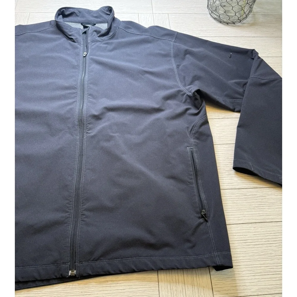 Nike Men Dri Fit Softshell Full‎ Zip Jacket XXL Black Gray Outdoor Weatherproof